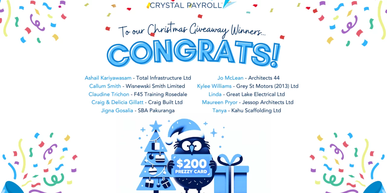 Festive Giveaway Winners!
