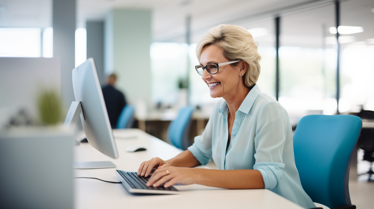 Friendly accounts lady managing payroll data migration to Crystal Payroll