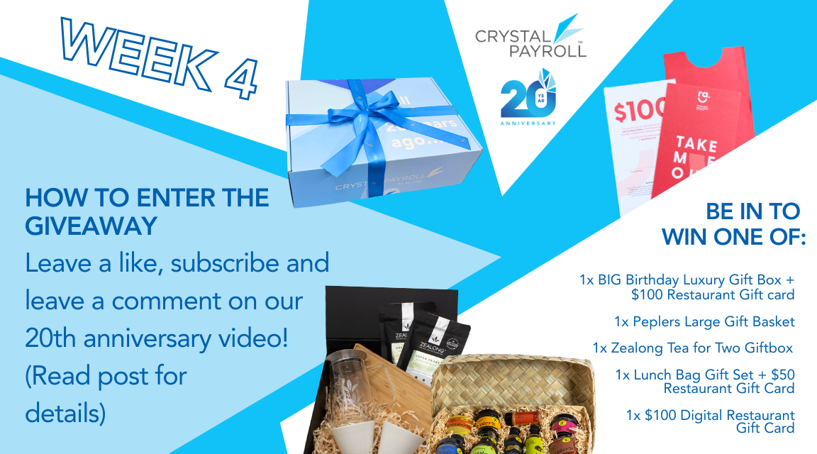 Crystal Payroll’s Big 20th Birthday Giveaway!